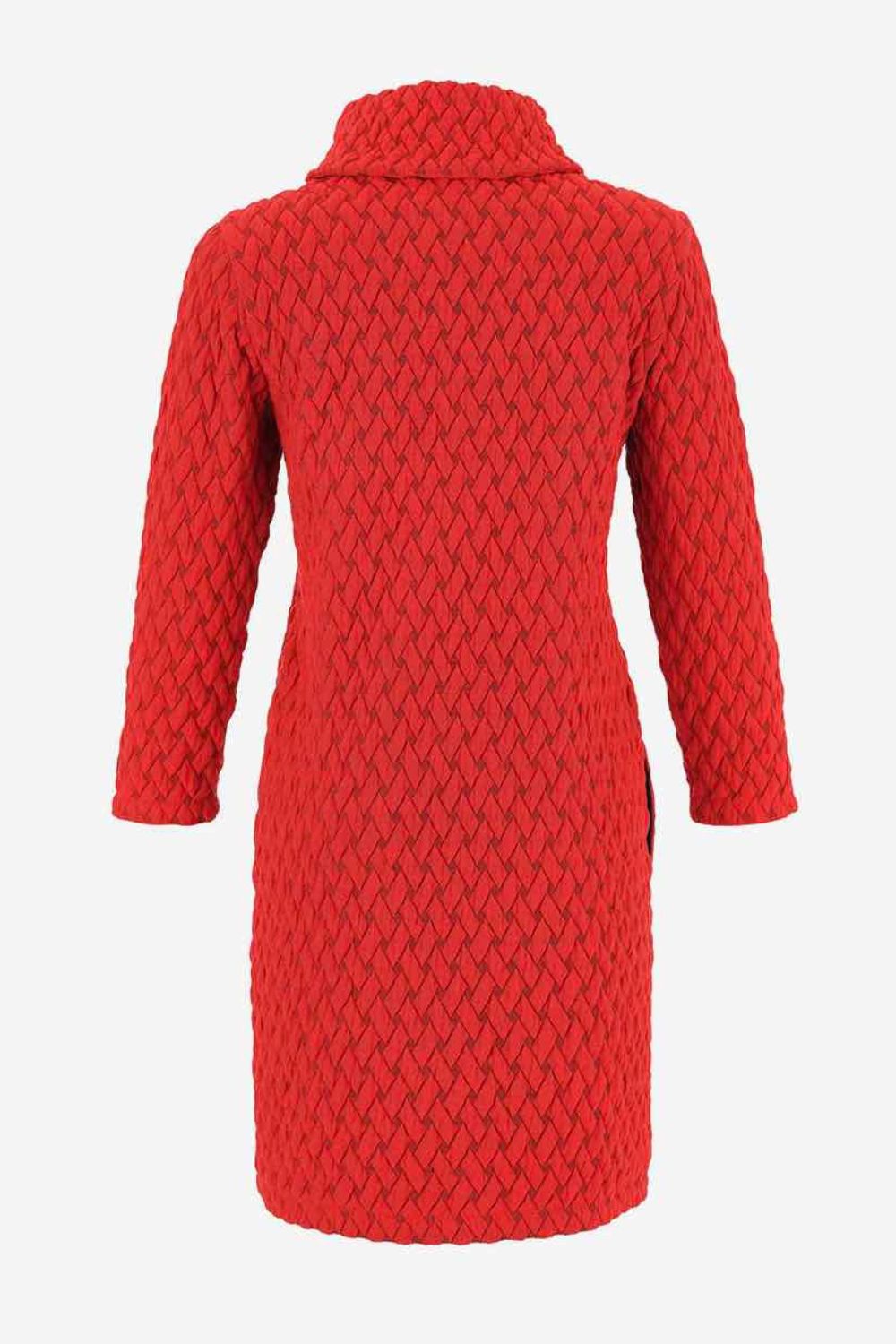 Basket Weave Dress | Red
