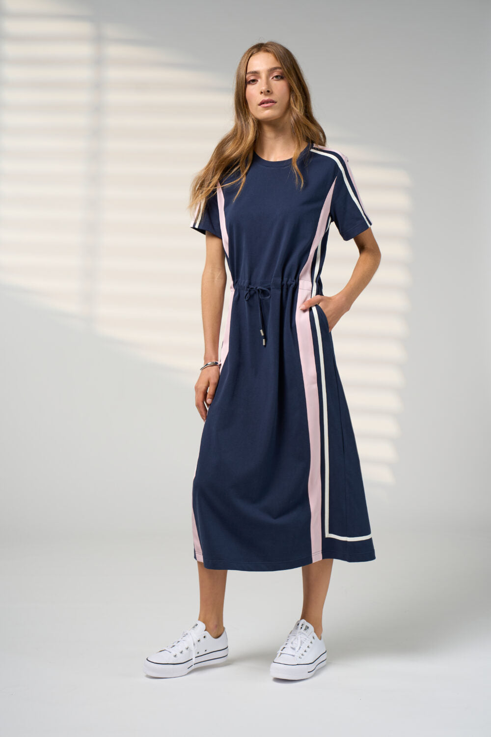 Contour Dress | Navy/Blush
