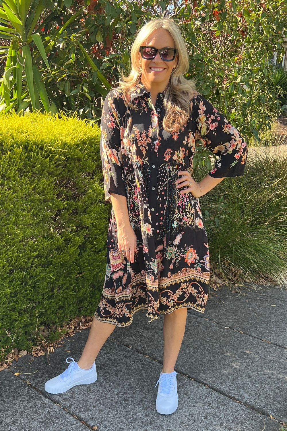 Celeste Button Through Dress | Eternal Garden