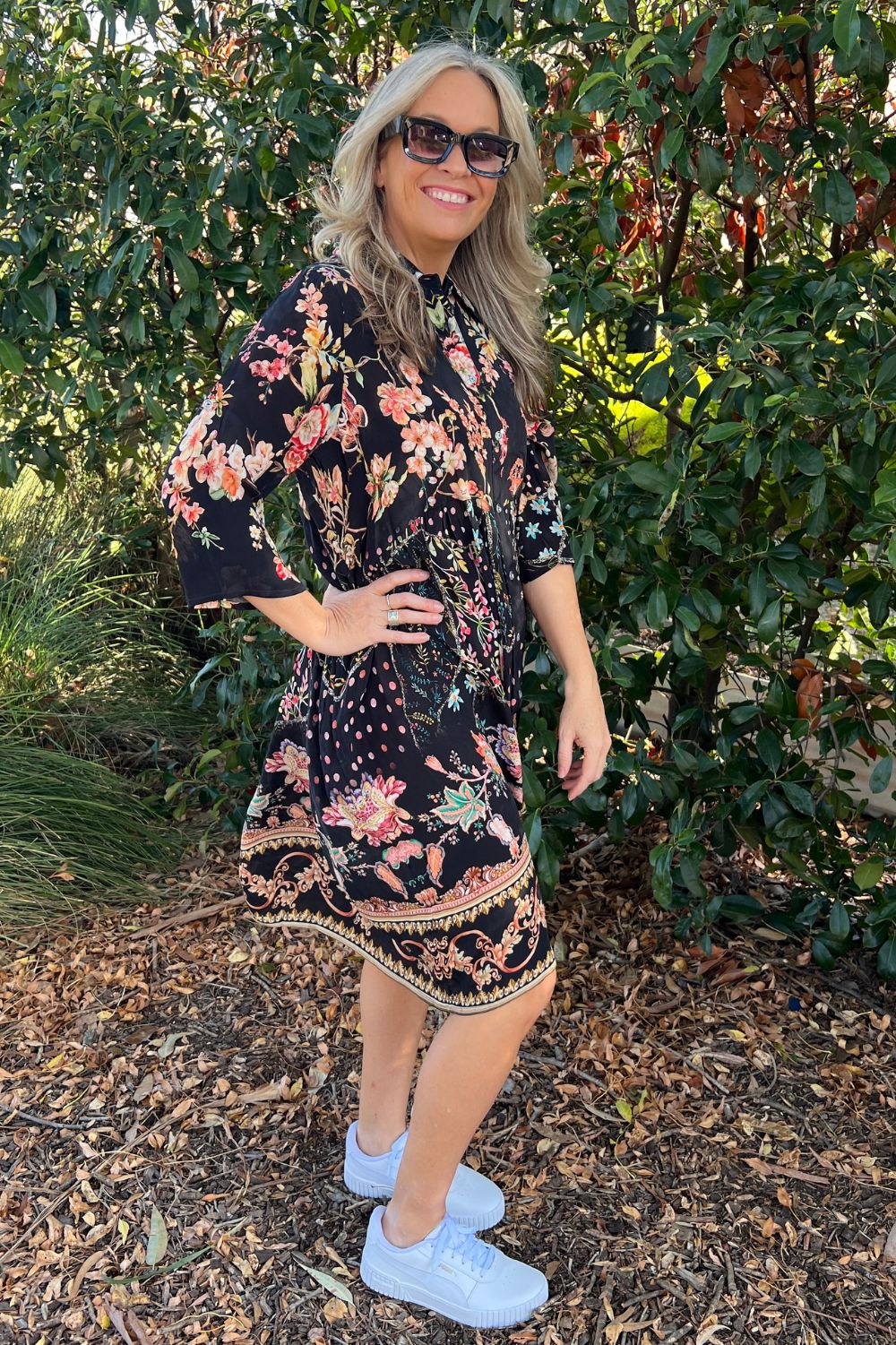 Celeste Button Through Dress | Eternal Garden