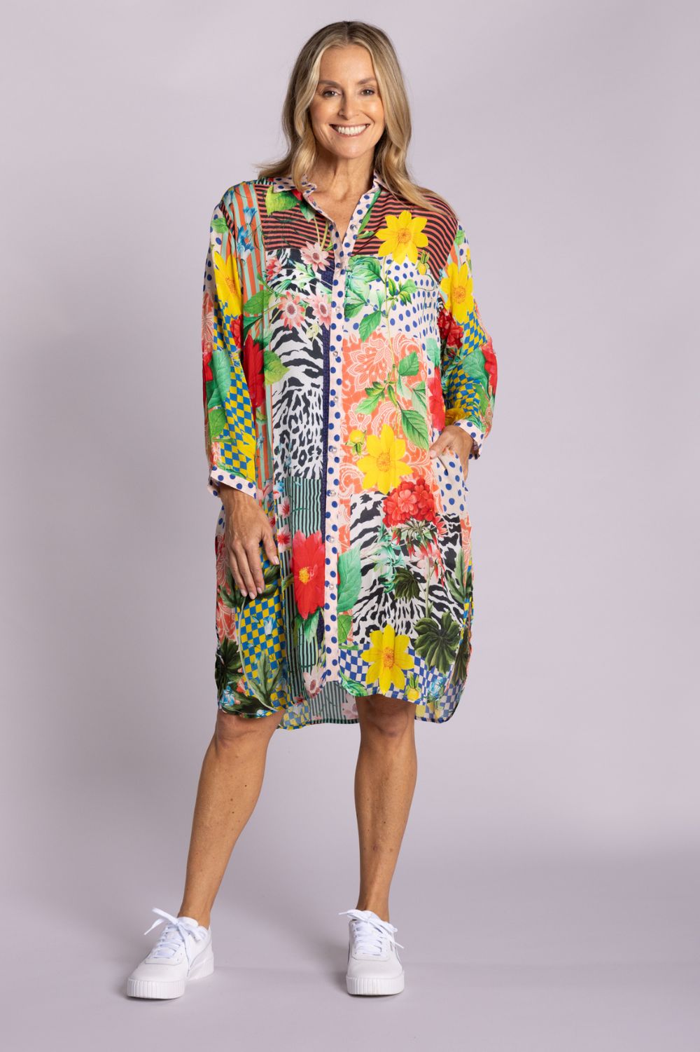 Imogen Shirt Dress | Savanna Bloom