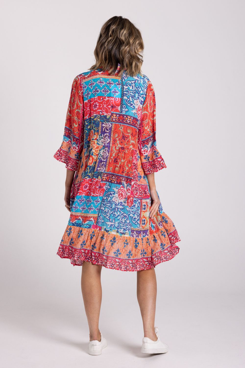 Jocelyn Button Down Dress | Sunset Tapestry_Shop 12