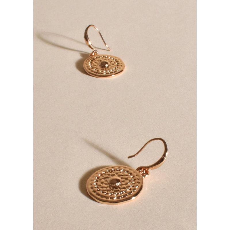 Stone Disc Mini Hoops | Gold-Adorne-Shop 12 Bendigo