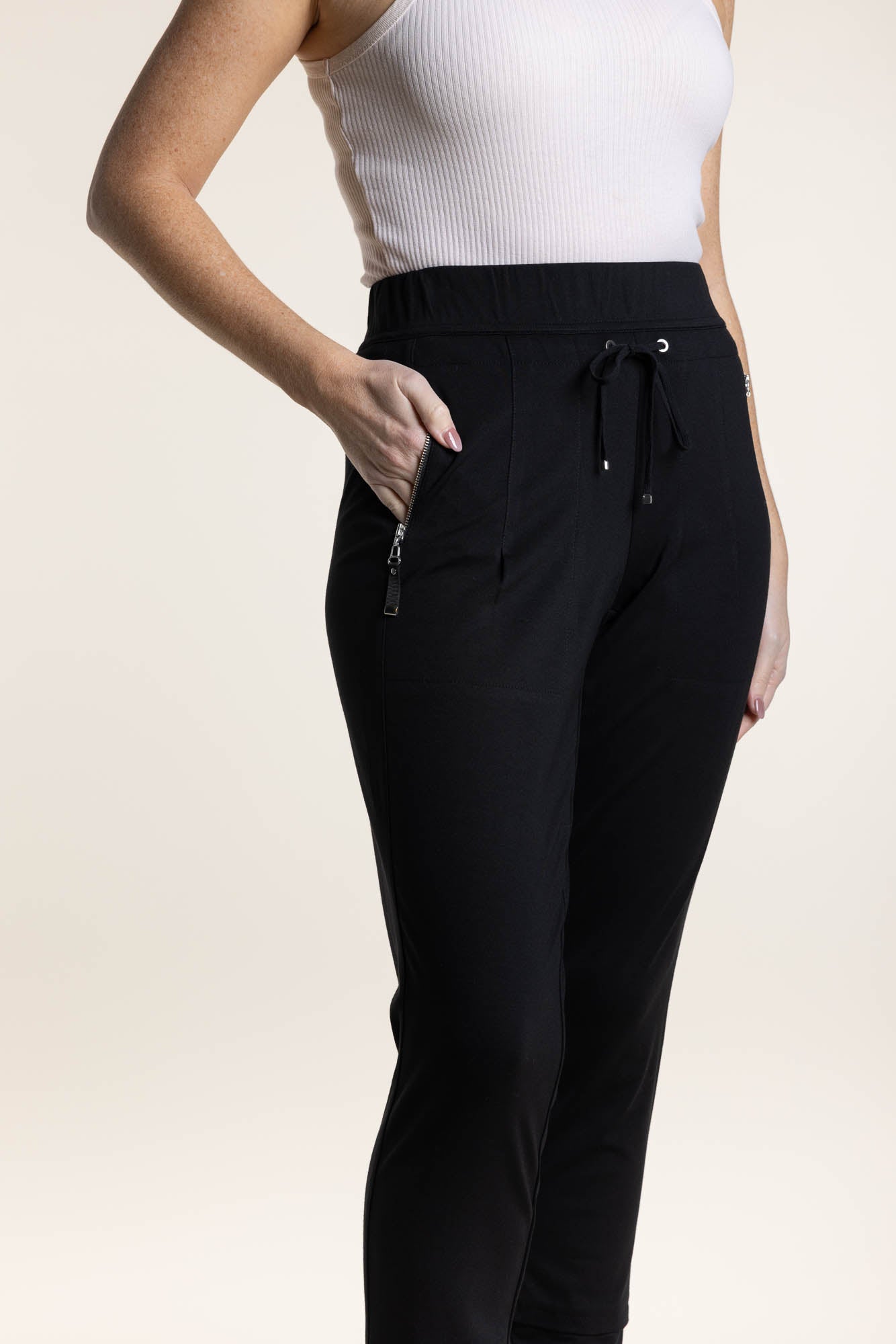 Ponte Panelled Legging | Black_Shop12