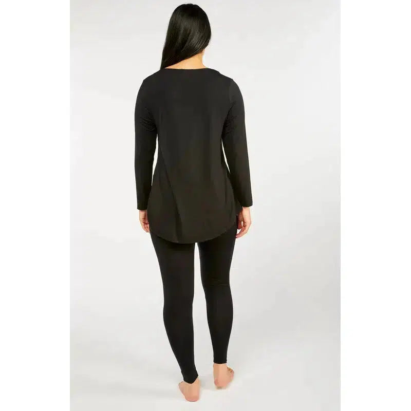 Cara Marle Long Sleeve Top | Graphite, Black-Tani Australia-Shop 12 Bendigo