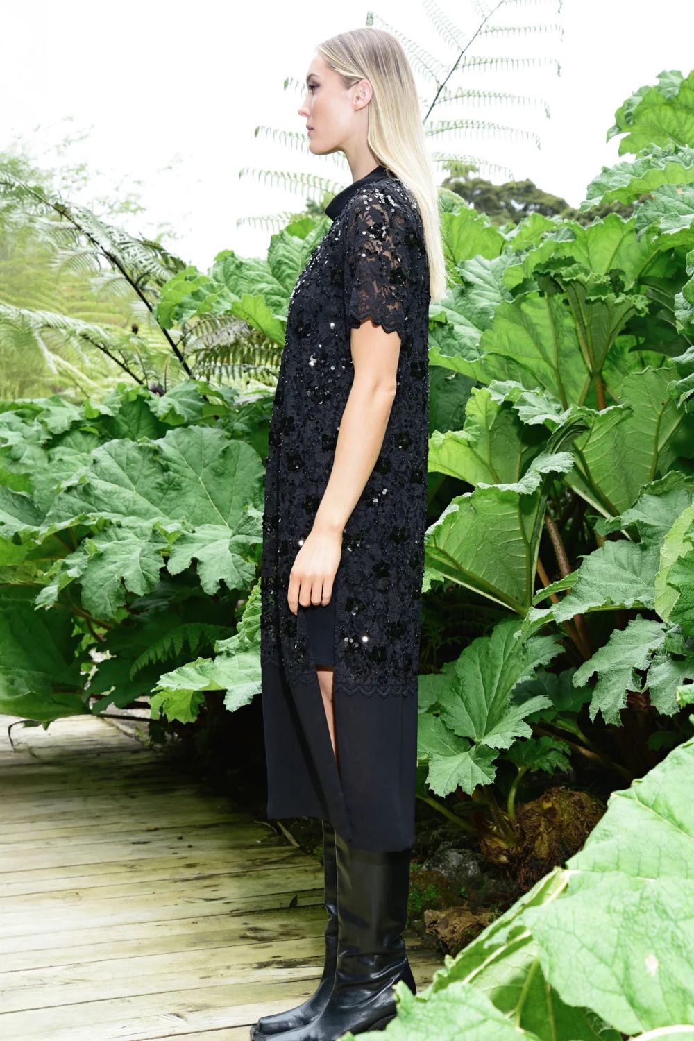 Cabaret Club Dress | Black Sparkle