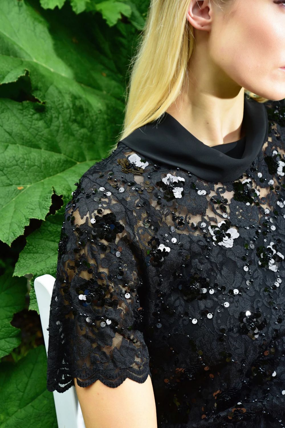 Cabaret Club Dress | Black Sparkle