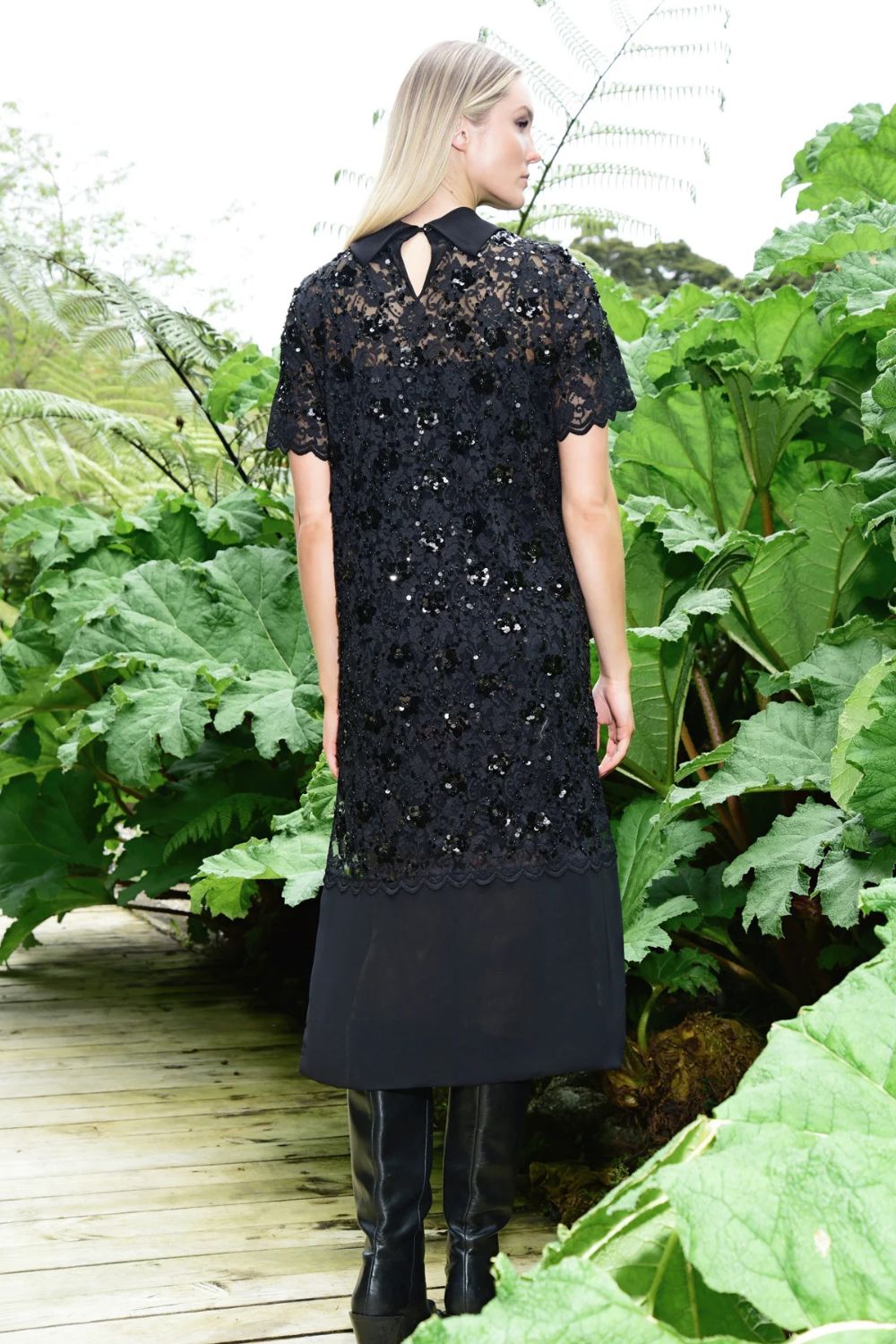 Cabaret Club Dress | Black Sparkle