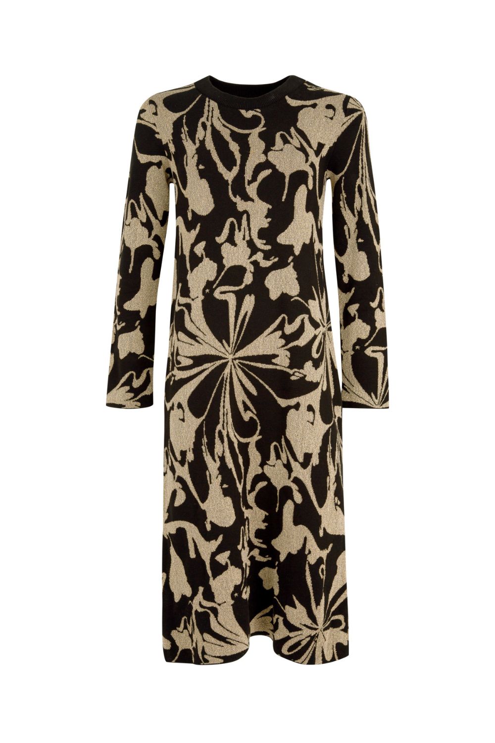 Cosy Buisness Dress | Black/Gold