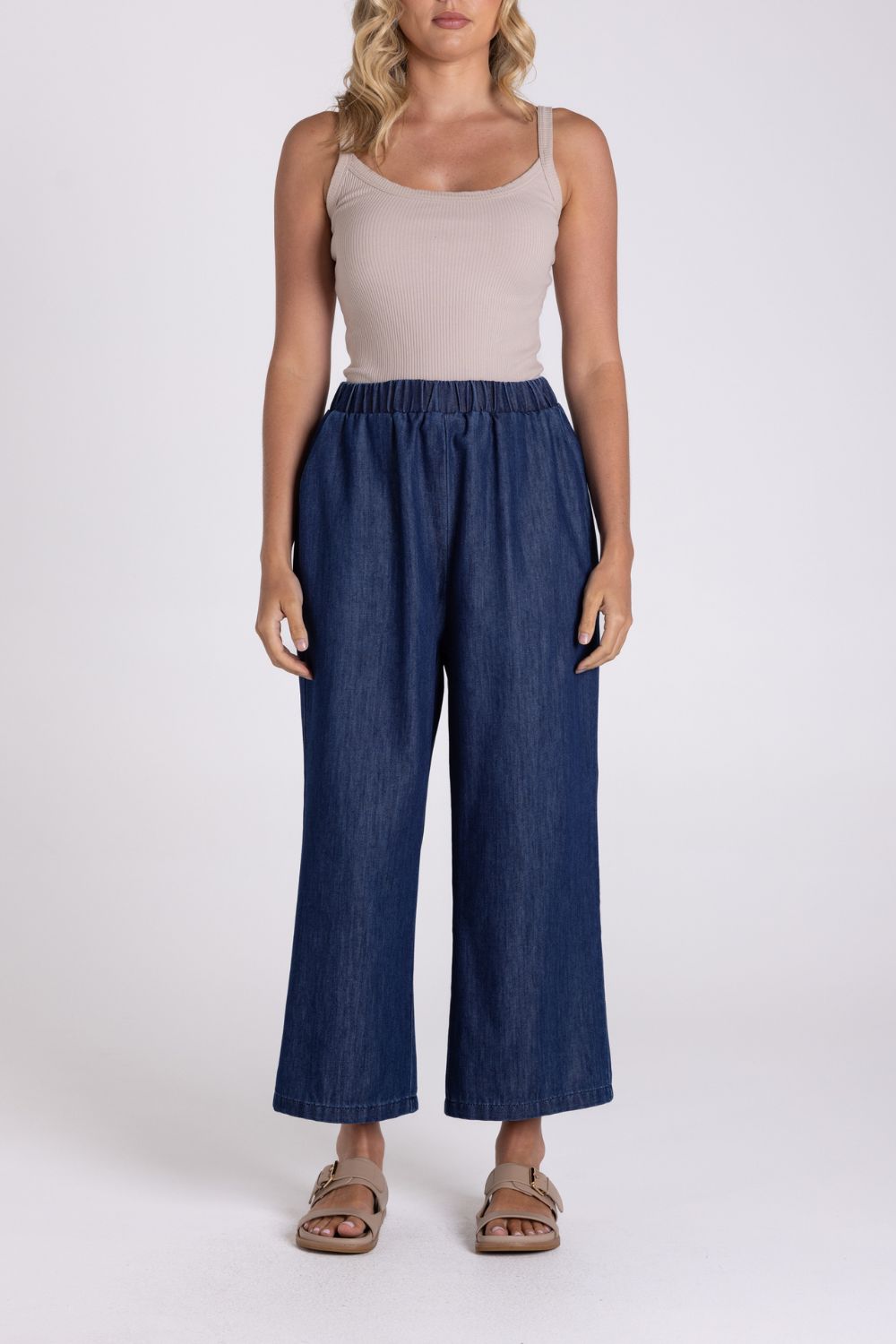 Denim 3/4 Culotte | Dark Denim