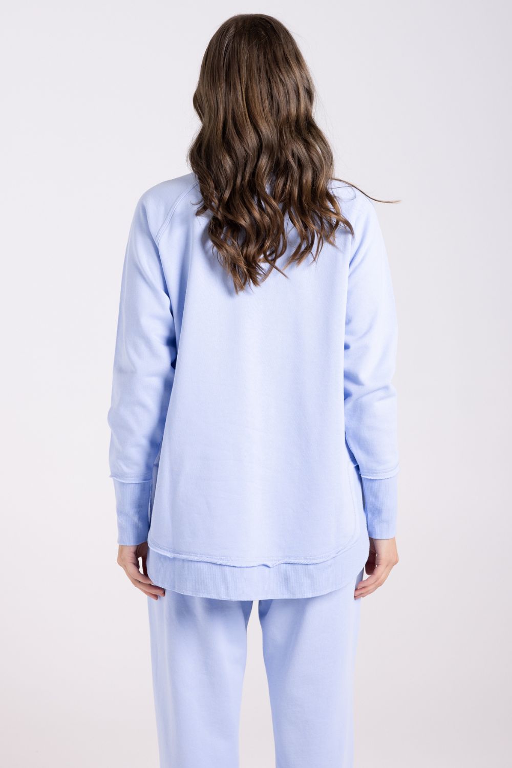 Scoop Hem Sweat | Powder Blue