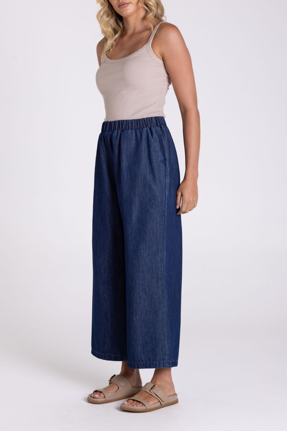 Denim 3/4 Culotte | Dark Denim