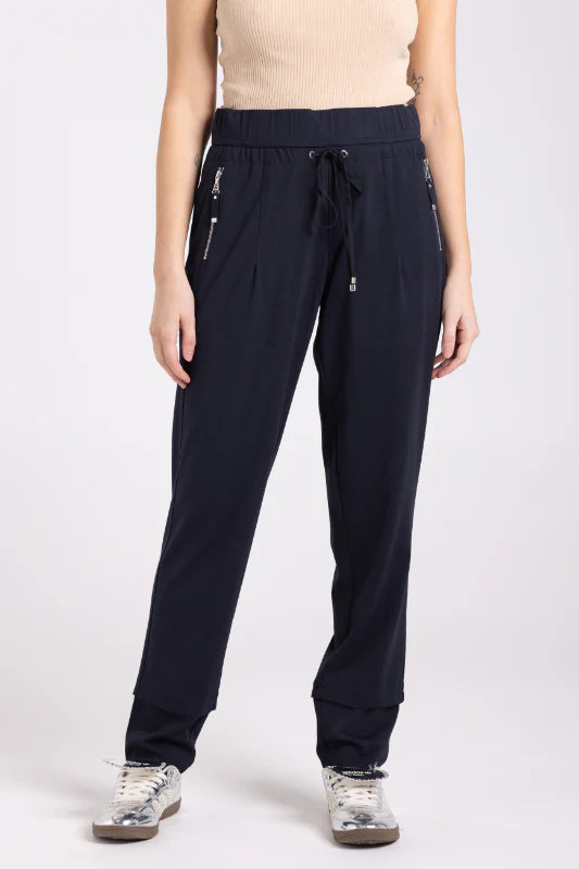 Ponte Panelled Pant | Ink