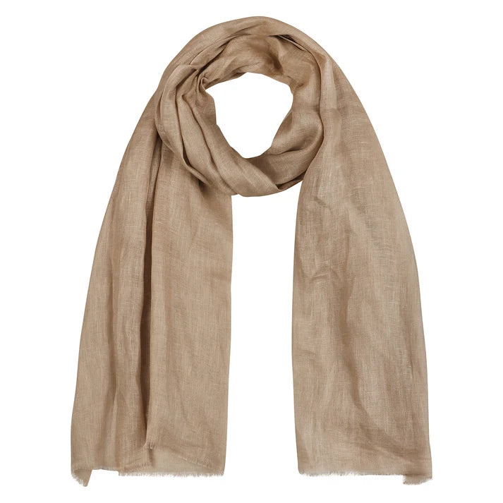 European Flax Linen Scarf | Taupe
