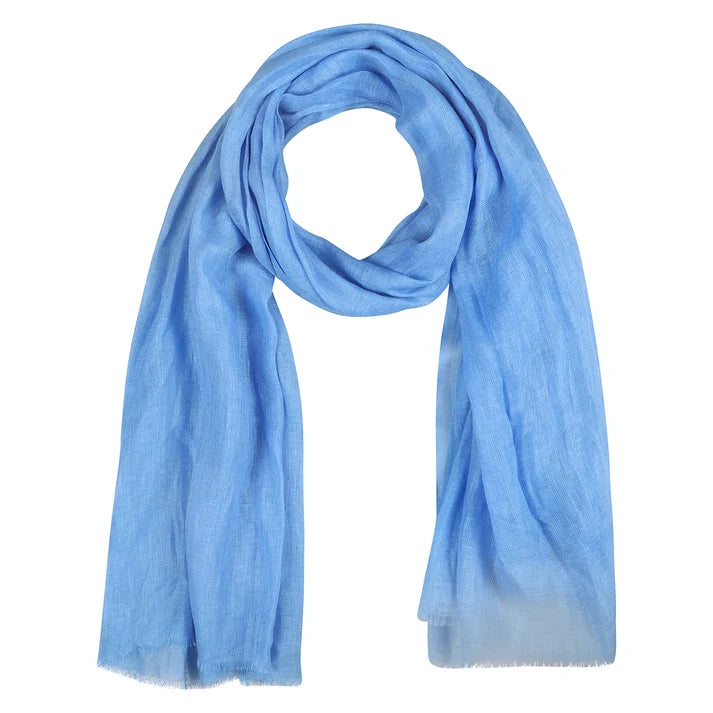 European Flax Linen Scarf | Sky Blue