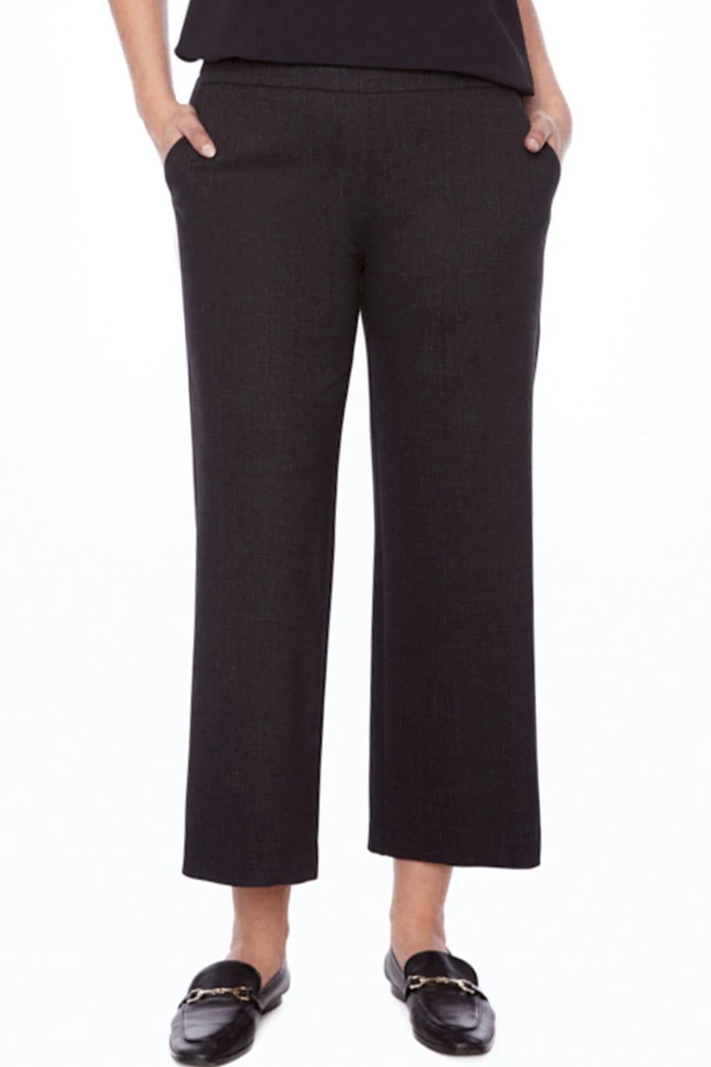 Solid Ponte Gaucho Pant | Black