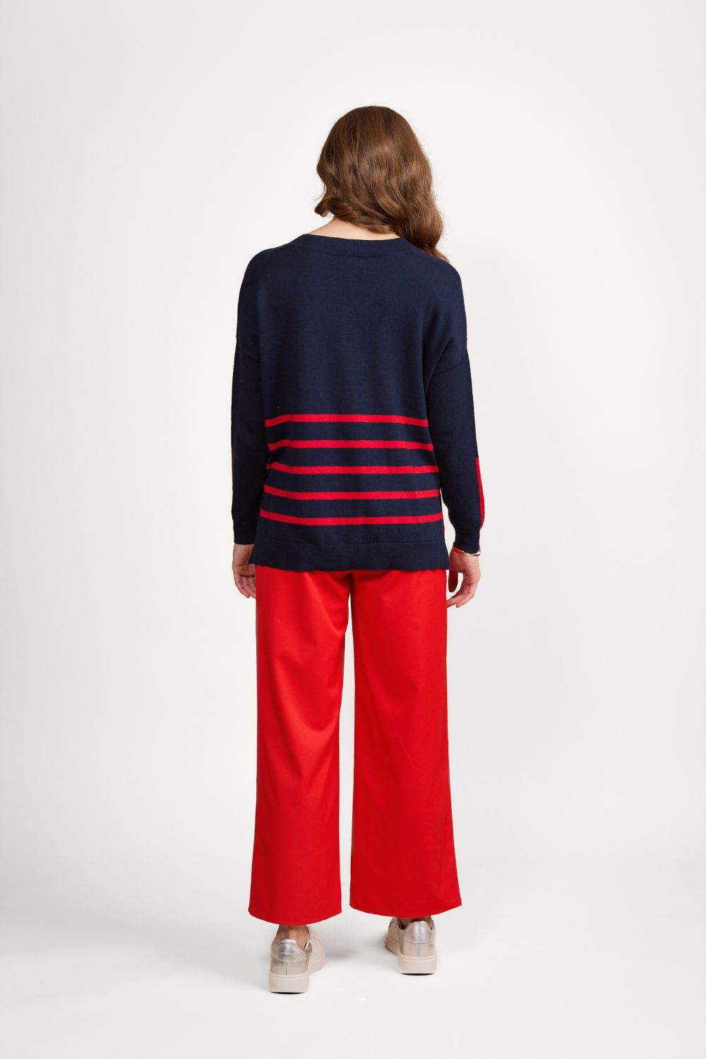 Aston Stripe Jumper | Red/Navy