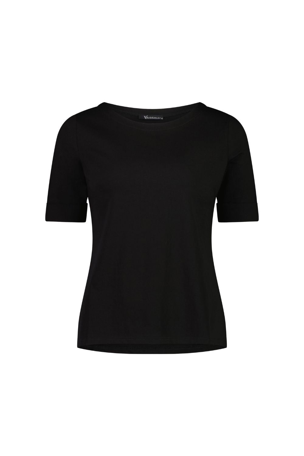 Cuffed Sleeve Top | Black
