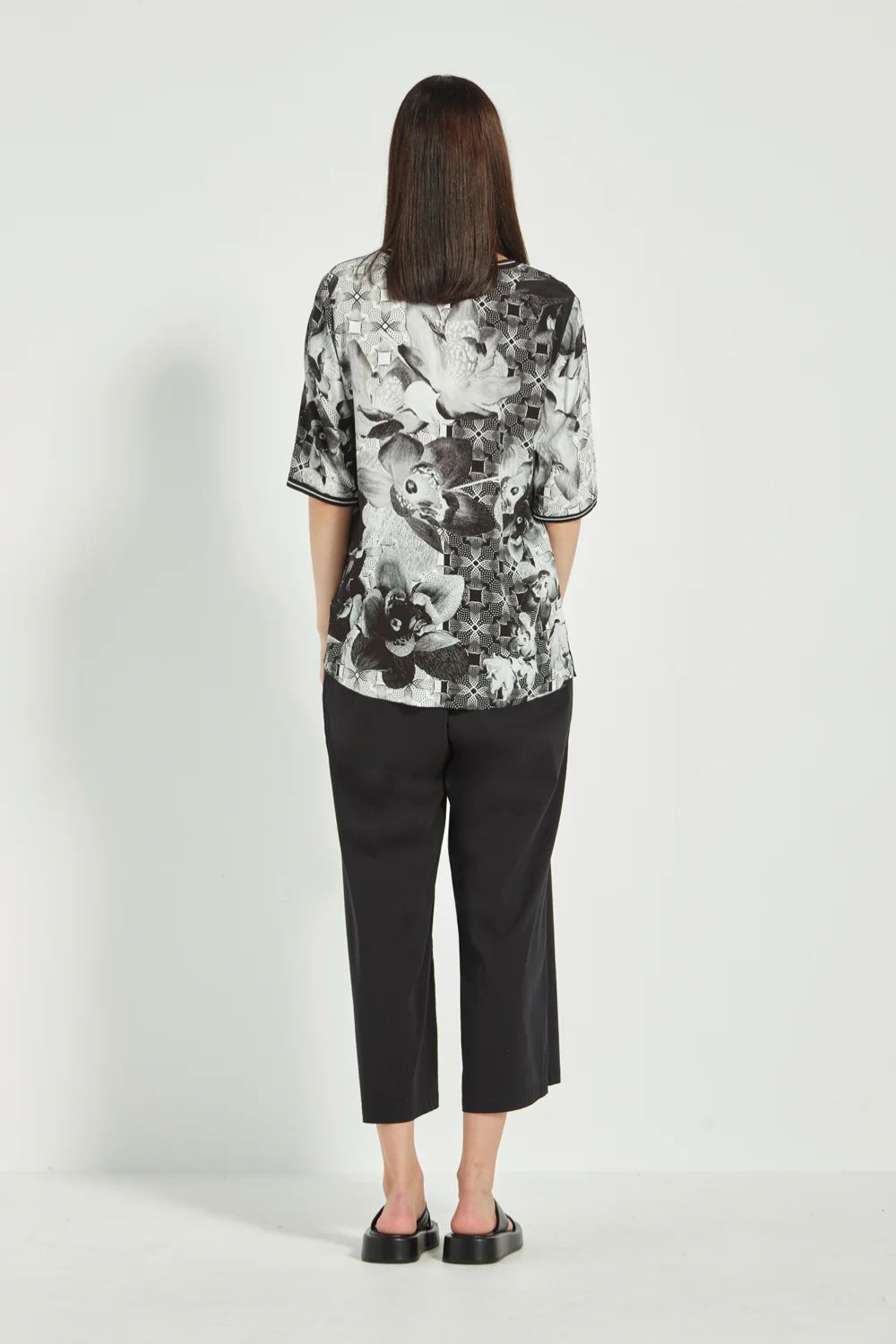 Macy Top | Black Print
