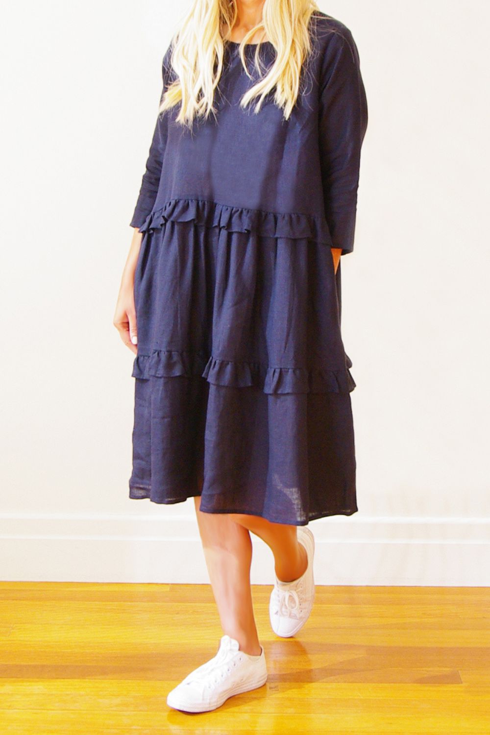 Rosie Linen Dress | Navy