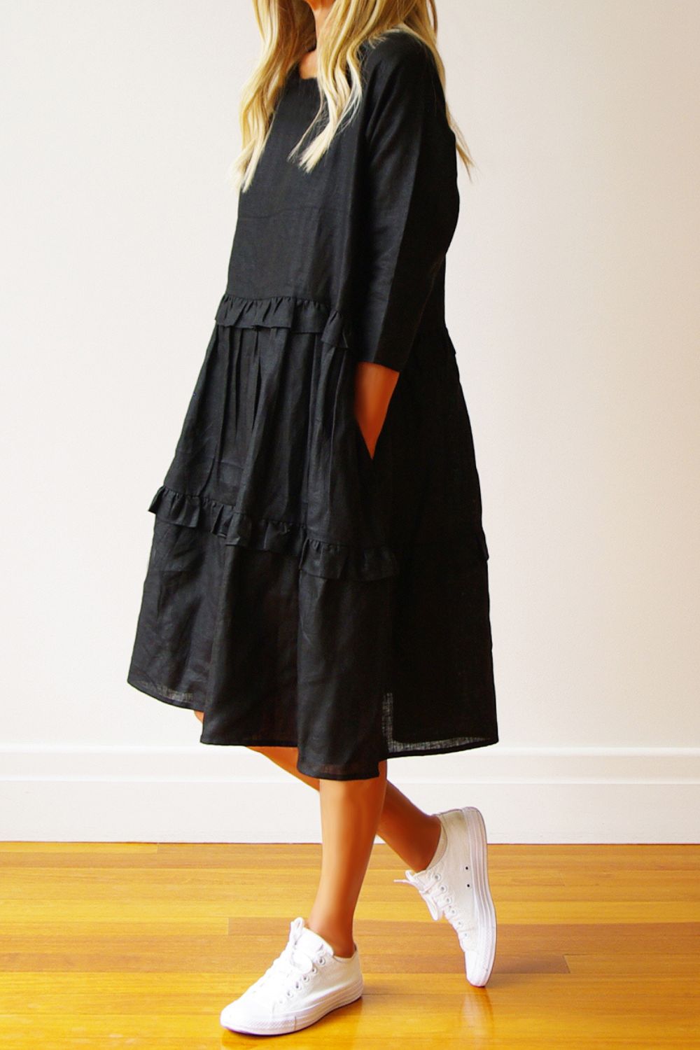 Rosie Linen Dress | Black