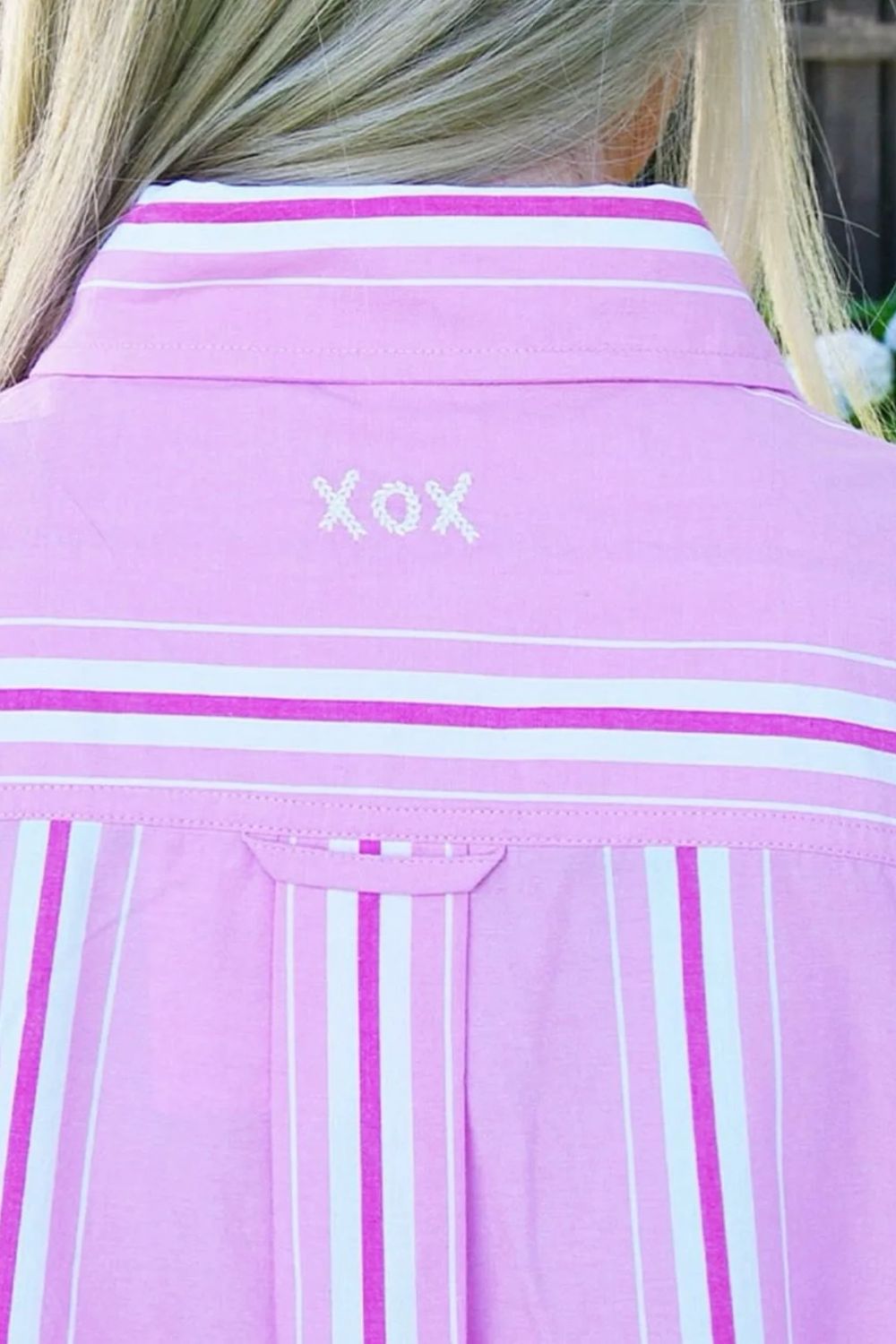 Harriot Stripe Shirt | Pink Sherbet
