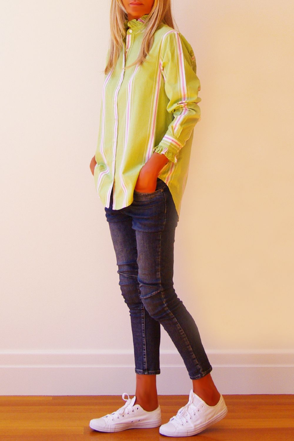 Maple Stripe Shirt | Pistachio