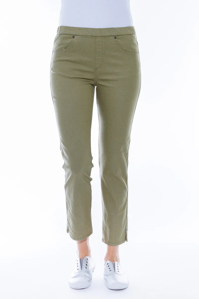 Stretch Pull-On 7/8 Jean |Khaki