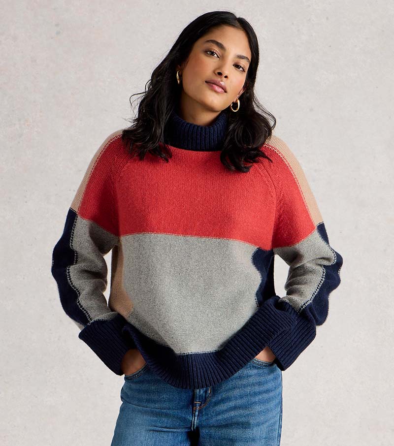 Mary Clourblock Jumper | Grey Multi
