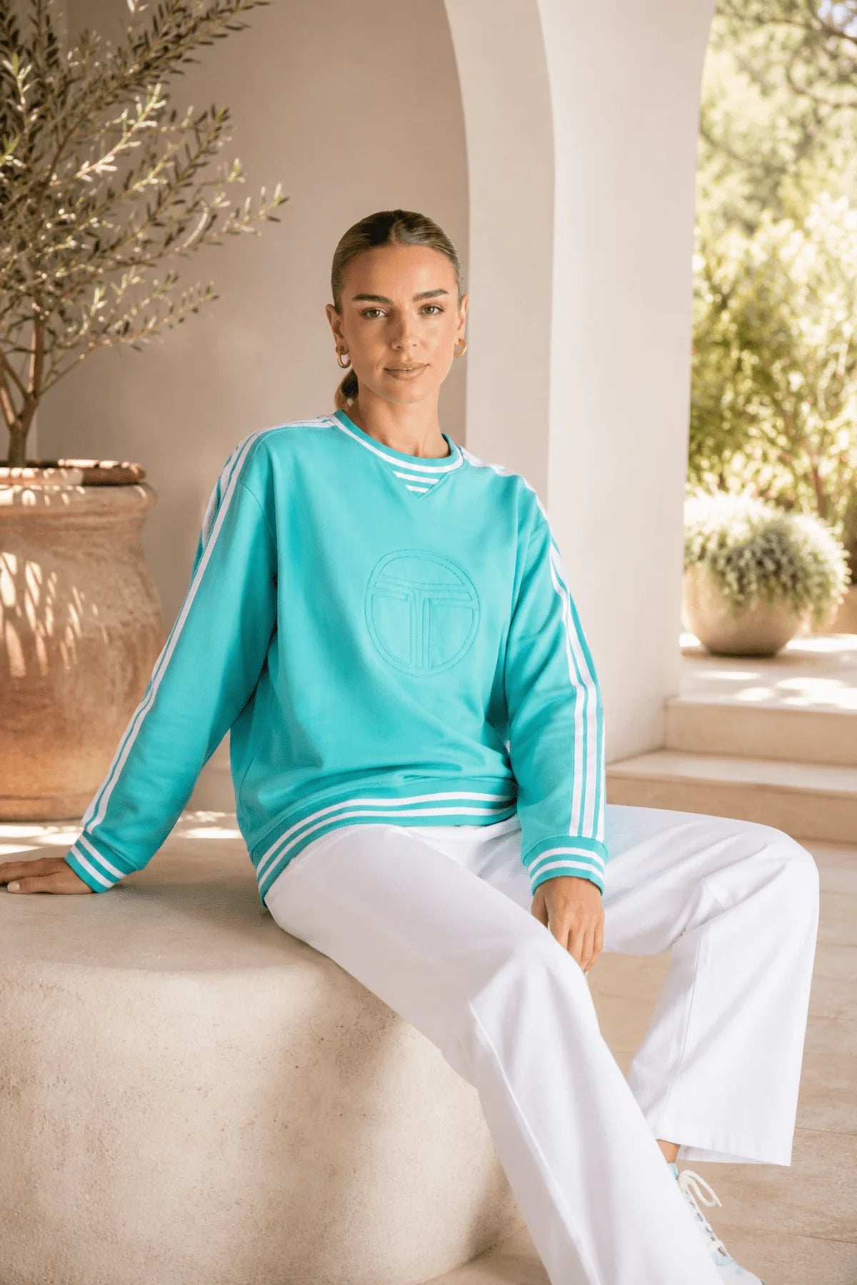 Mia Logo Sweat | Lagoon
