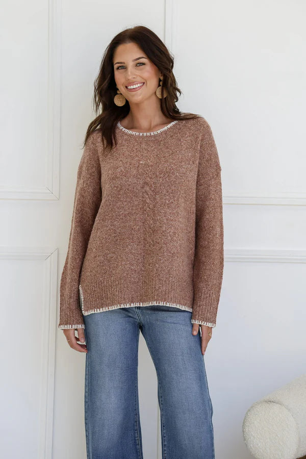 Cable Stitch Jumper | Cinnamon
