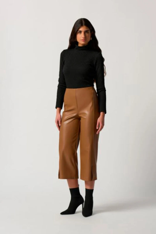 7/8  Vegan Leather Pant |  Camel