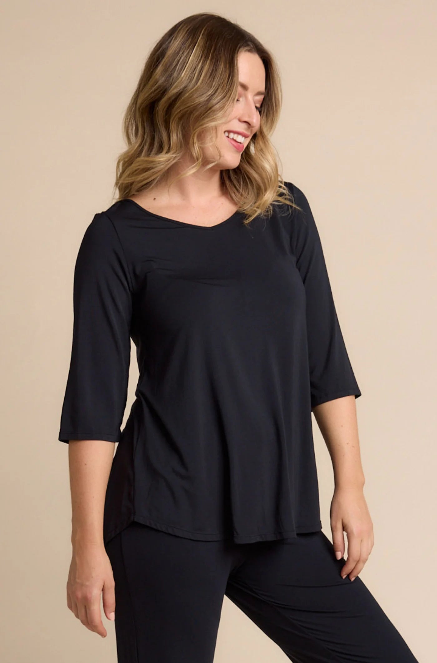 Tilly 3/4 Sleeve | Black