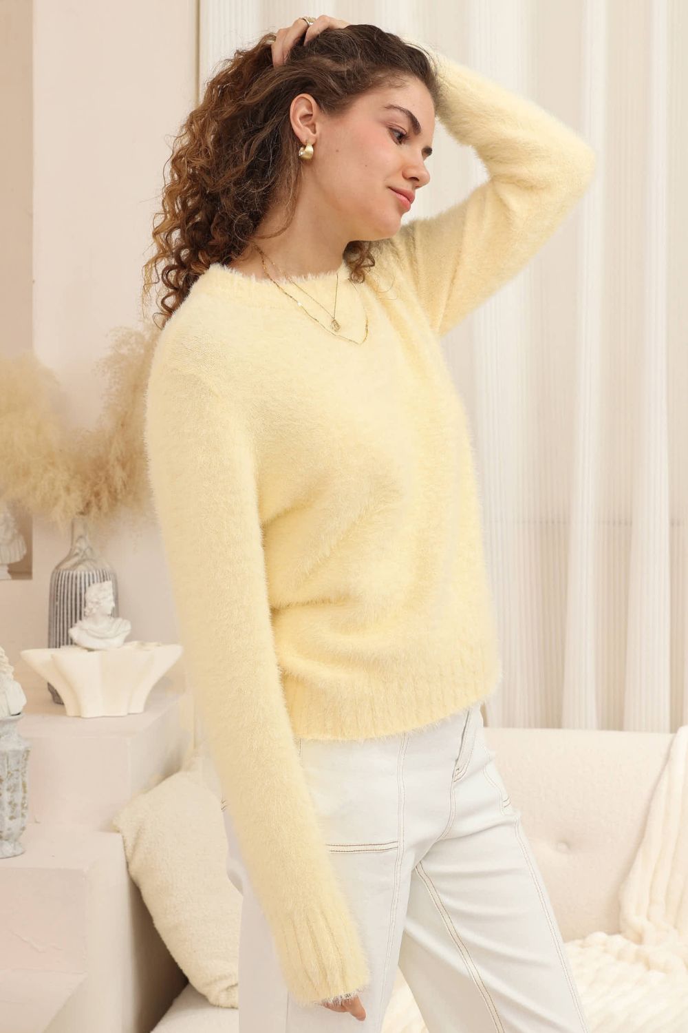 Halo Plush Knit | Lemon Sorbet