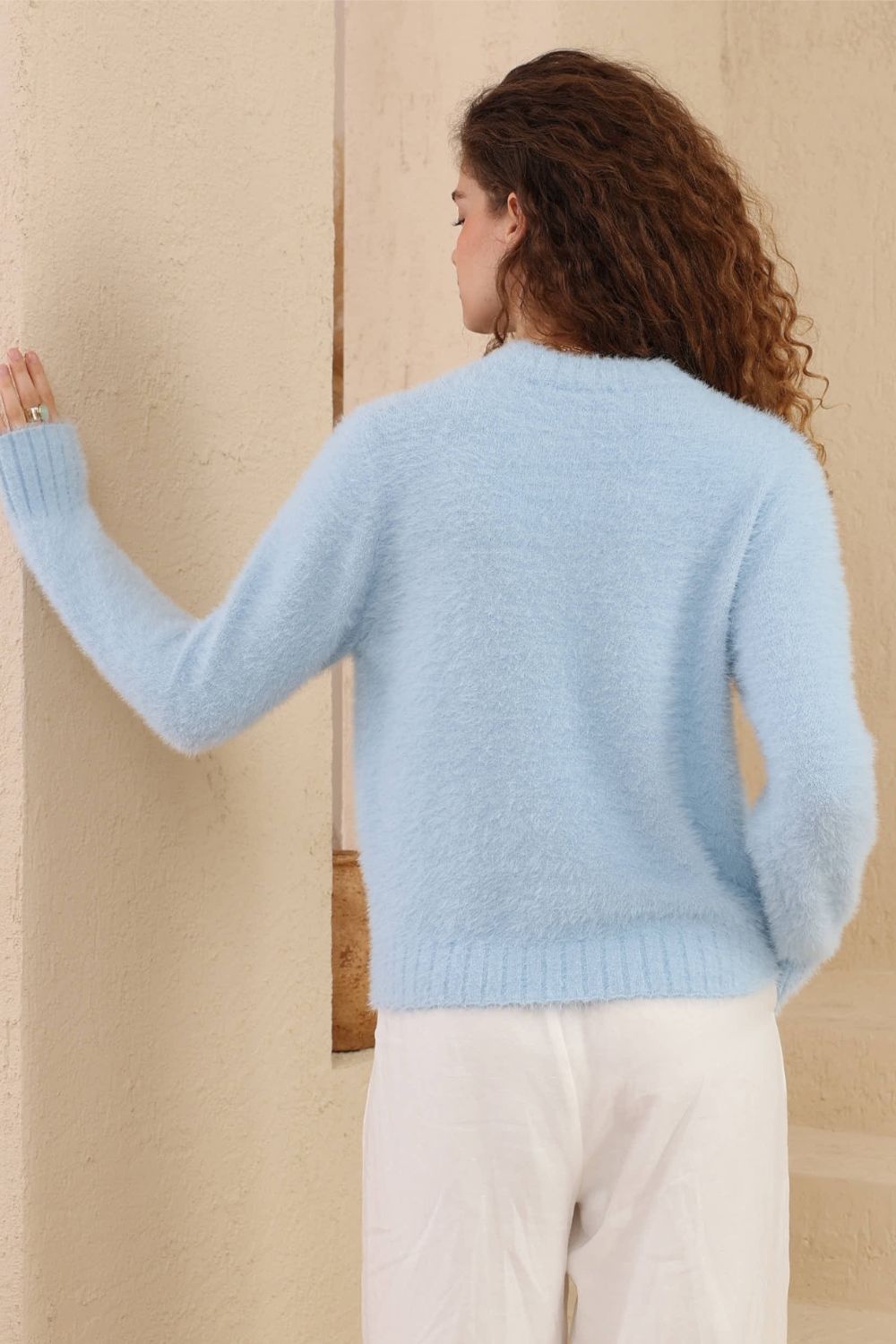 Halo Plush Knit | Soft Blue