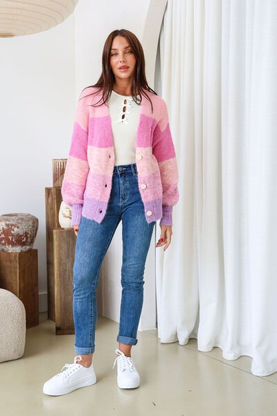 Candy Stripe Cardigan | Multi