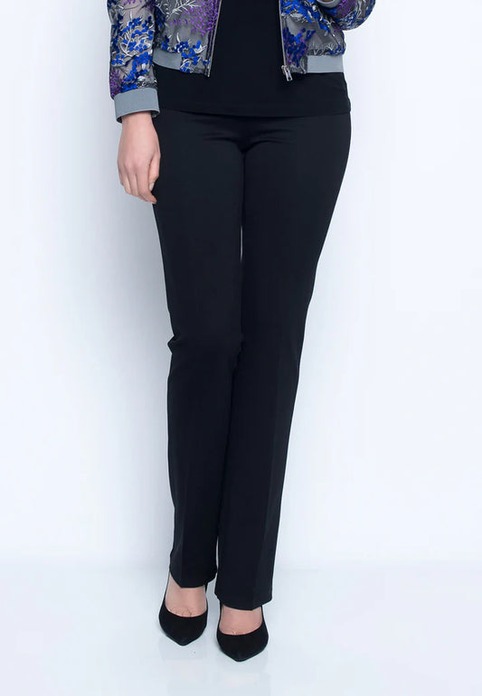 Regular Pull-On Pants | Black