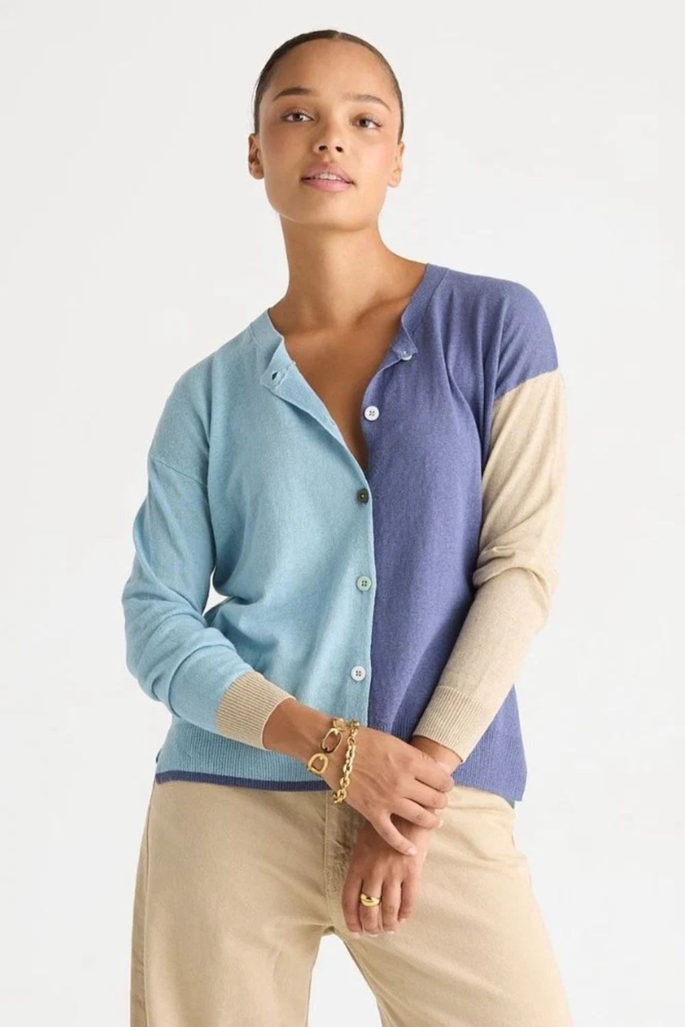 Colour Block Cardi |  Opal