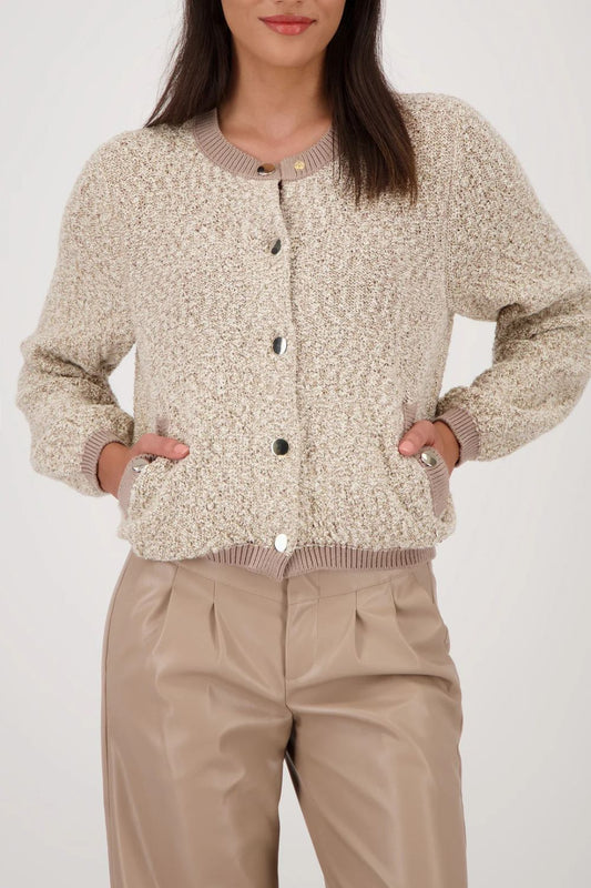Tweed Knit Jacket | Truffle
