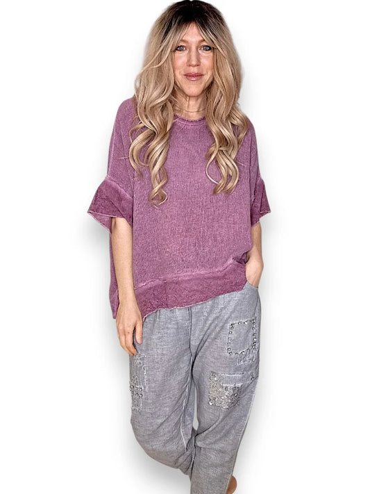 Rodeo Fray Tee | Berry