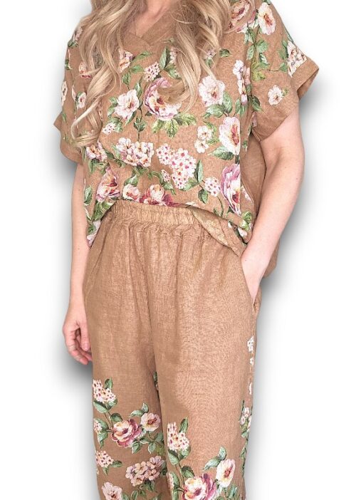 Ruby Blossom Top | Light Coffee