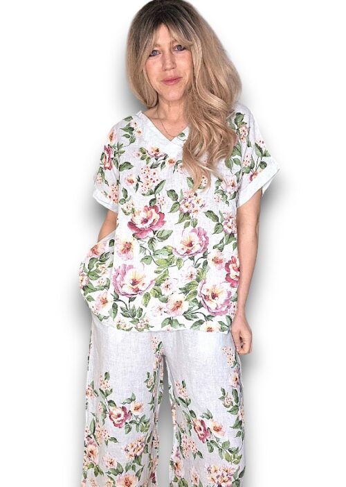 Ruby Blossom Top | White