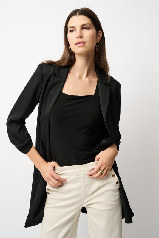Classic Long Blazer | Black