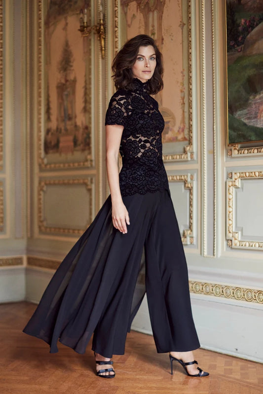 Sheer Overlay Pant | Black