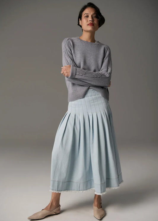 Reece Light Wash Denim Skirt | Light Wash