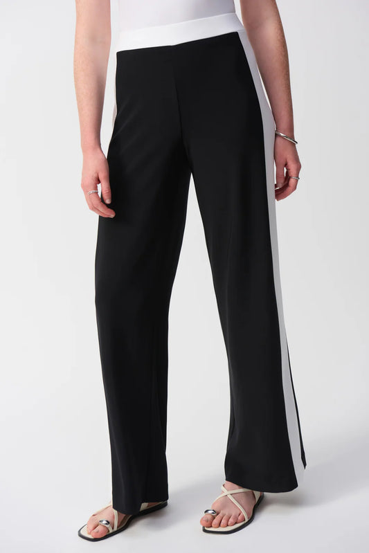 Silky Knit Wide Leg Pant | Black