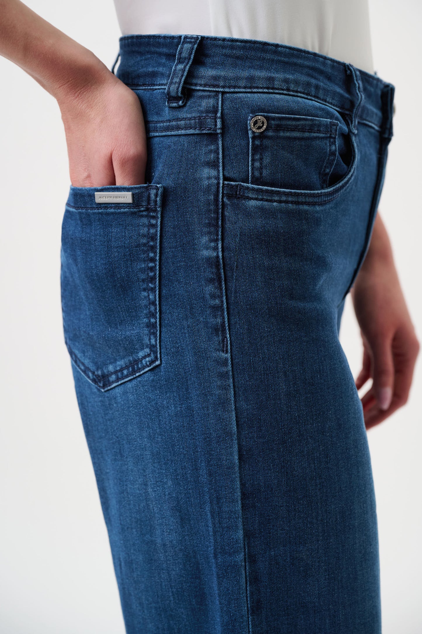 Goldie Classic Wide-Leg Stretch Jeans | Denim Blue