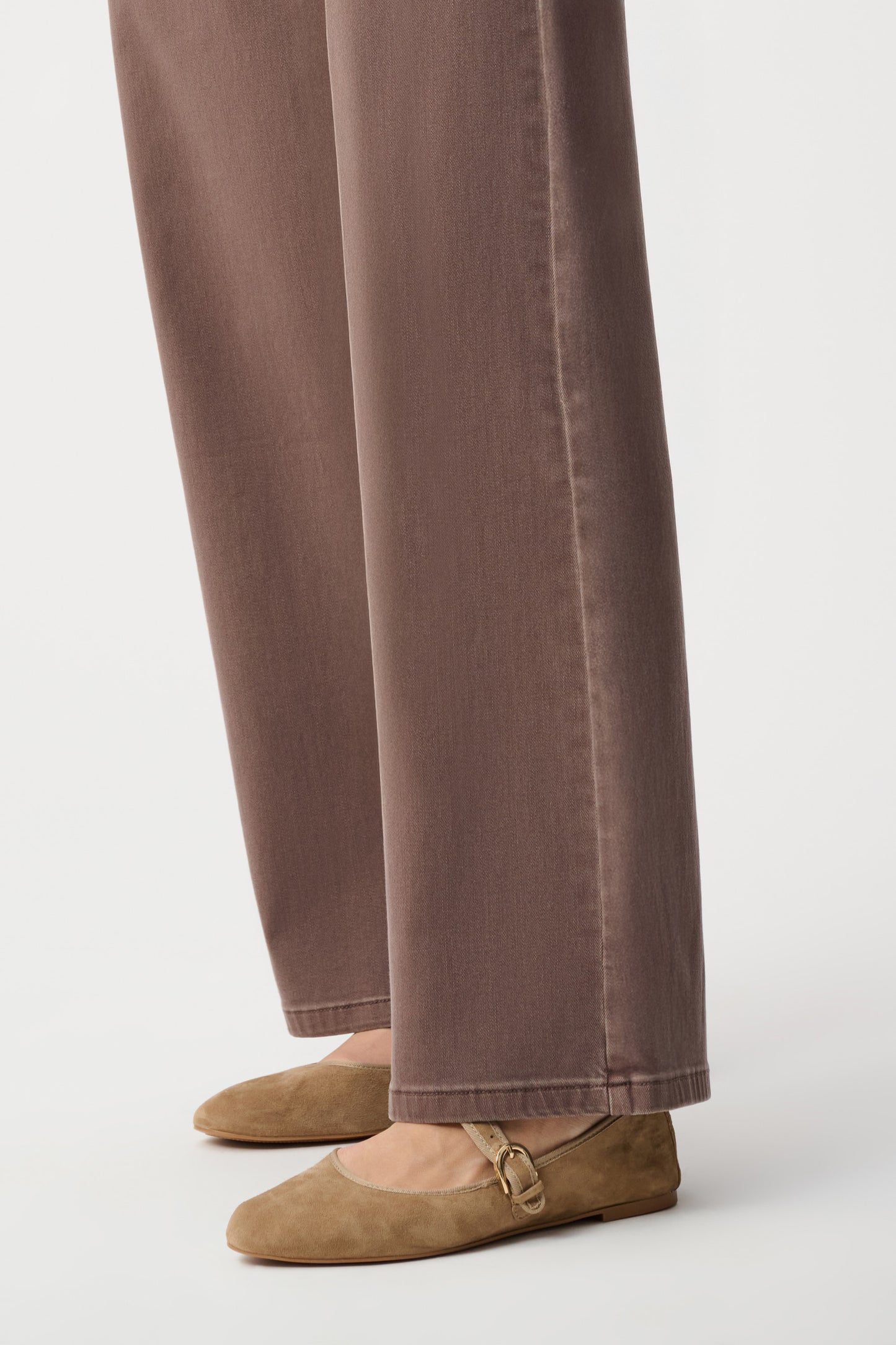 Goldie Classic Wide-Leg Stretch Jeans | Mink