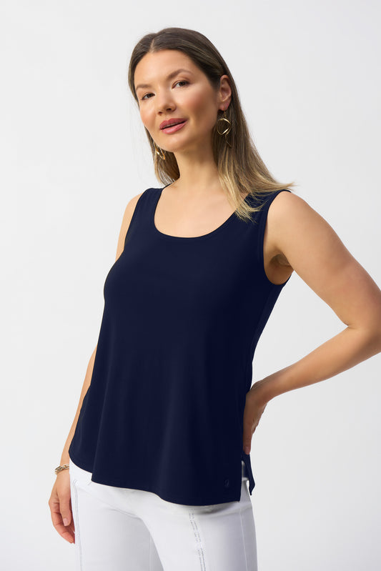 Silky Knit Scoop Neck Camisole | Midnight Blue
