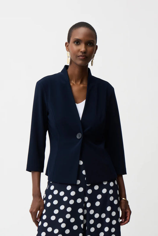 Silky Knit Fitted Jacket